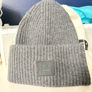 Acne Studios Gray Knit Beanie
